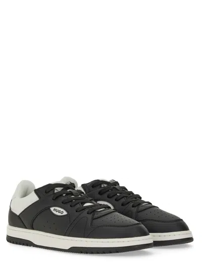 Hugo Boss Faux-leather Sneakers In Black