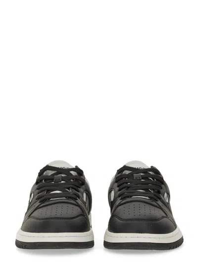 Hugo Boss Faux-leather Sneakers In Black