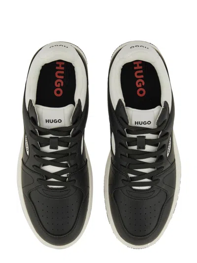 Hugo Boss Faux-leather Sneakers In Black