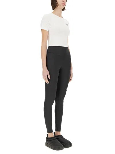 The North Face Logo Waistband High-rise Stretch Leggings In Black