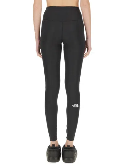 The North Face Logo Waistband High-rise Stretch Leggings In Black