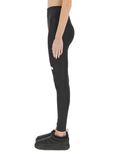 The North Face Logo Waistband High-rise Stretch Leggings In Black