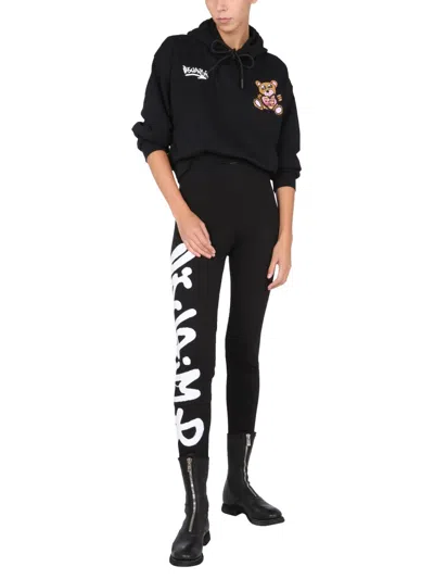 Disclaimer Leggings With Logo Print In Black