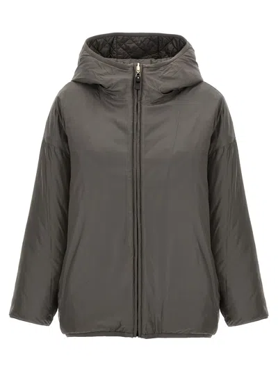 Max Mara The Cube Leo Puffer Jackets Gray In Brown