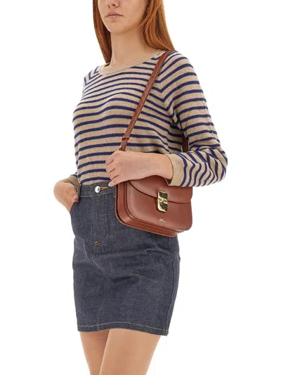 Apc Regular Fit Striped Round Neckline Sweater In Neutral