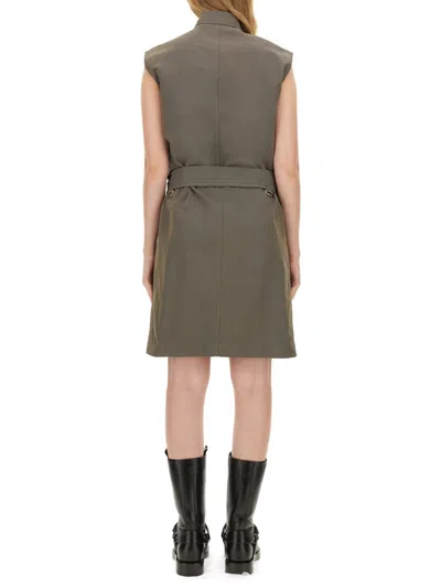 Burberry Linen Dress In Green