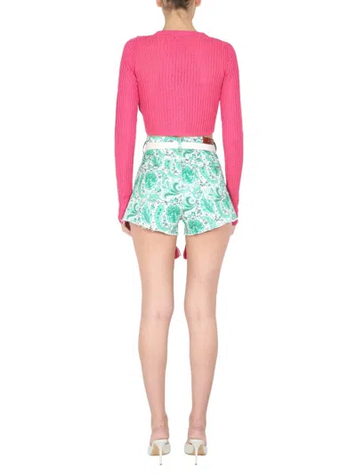 Etro Women's Linen Knitwear In Pink
