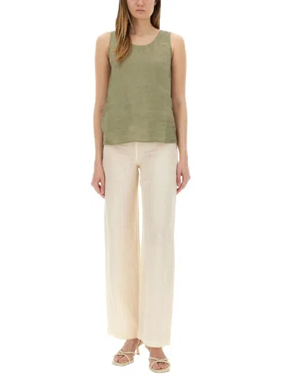 120% Lino Pantalone In Lino In Neutral