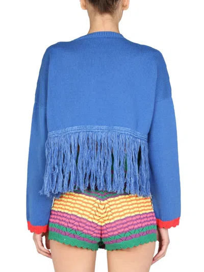 Gallo 1927 Logo Embroidery Sweater In Blue