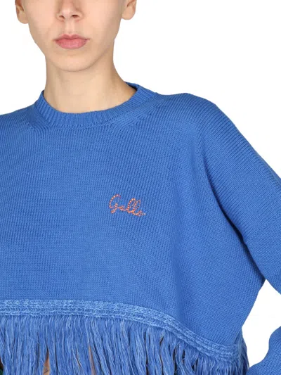 Gallo 1927 Logo Embroidery Sweater In Blue