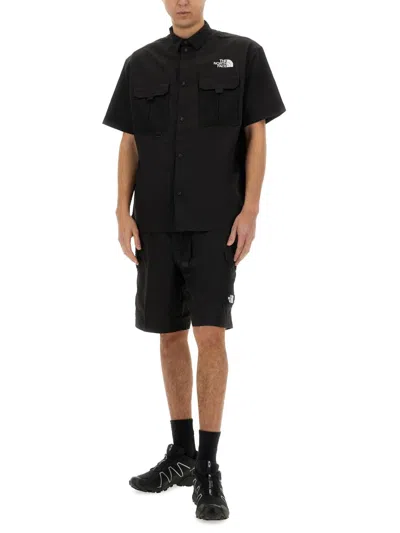 The North Face Summer Shirt With Chest Pockets And Short Sleeves In Black