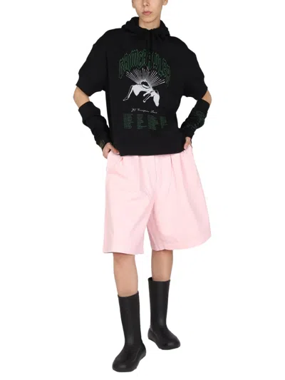 Raf Simons Logo Print Sweatshirt In Black