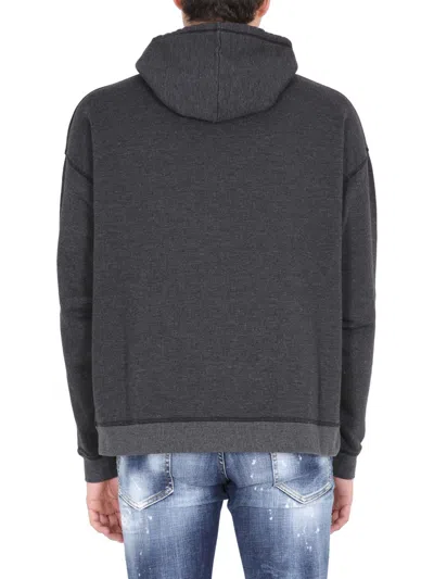 Dsquared2 Dsquared Men Logo Printed Sweatshirt In Gray