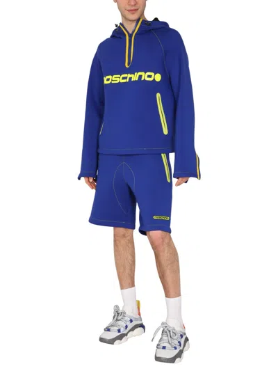 Moschino Logo Short In Blue