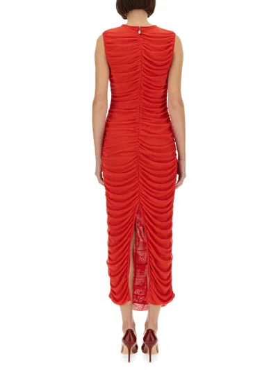 Rotate Birger Christensen Rotate Birgerchristensen Long Dress With Drape