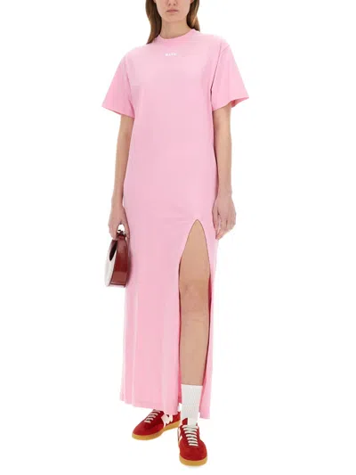 Msgm Bottega Veneta Silver-gold-brown Metal Sunglasses In Pink