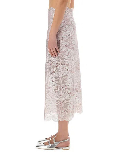 Rabanne Gonna Midi Rosa In Pink