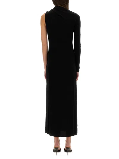 Courrèges Courreges Black Viscose Blend Dress In Black