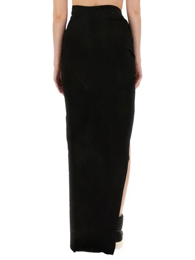 Rick Owens X Drkshdw Long Skirt In Black