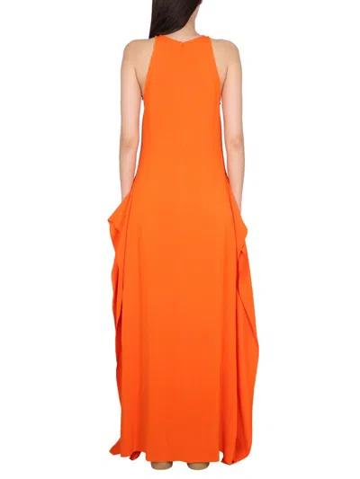 Lanvin Longuette Dress In Orange