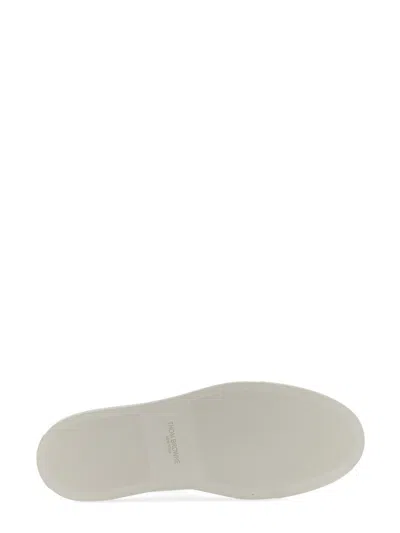 Thom Browne Low-top Leather Sneaker In Gray