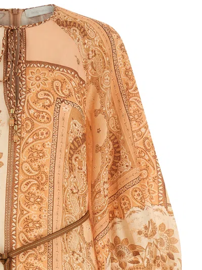 Zimmermann Pink Lucky Tunic Midi Dress In Pink