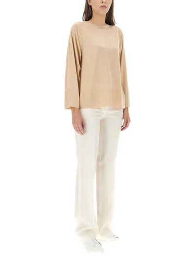 Fabiana Filippi Oversized Lightweight Knitwear Long Sleeves In Neutral