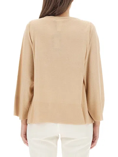 Fabiana Filippi Oversized Lightweight Knitwear Long Sleeves In Neutral