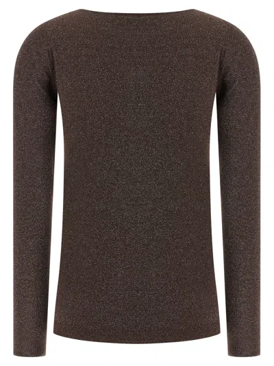Brunello Cucinelli Lurex Sweater Sweaters And Cardigans Brown In Brown