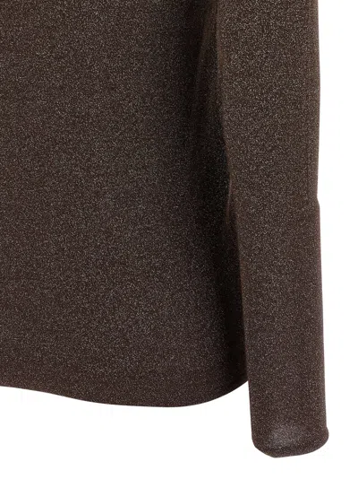 Brunello Cucinelli Lurex Sweater Sweaters And Cardigans Brown In Brown