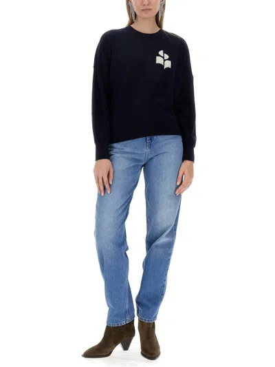 Isabel Marant Étoile Marant Etoile Marisans Sweater With Logo Intarsia In Black