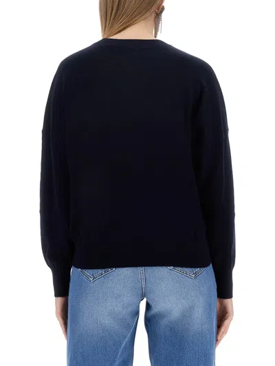 Isabel Marant Étoile Marant Etoile Marisans Sweater With Logo Intarsia In Black