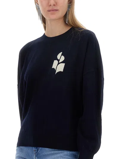 Isabel Marant Étoile Marant Etoile Marisans Sweater With Logo Intarsia In Black