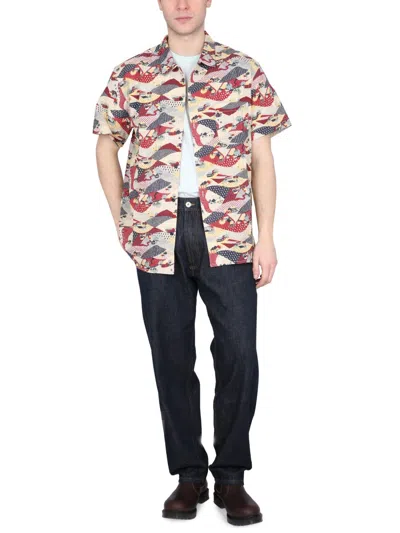 Ymc You Must Create Ymc Graphic Printed Straight Hem Shirt In Brown