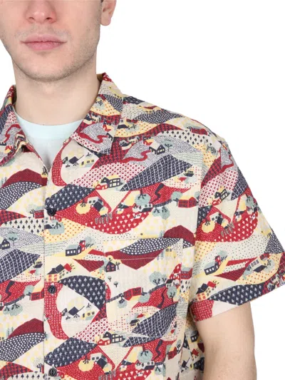 Ymc You Must Create Ymc Graphic Printed Straight Hem Shirt In Brown