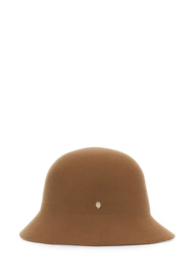Helen Kaminski Classic Bucket Hat With Leather Accent In Brown