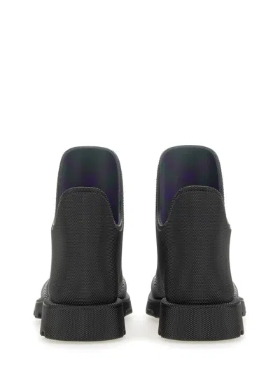 Burberry Man Ankle Boots Black Size 9 Plastic In Black