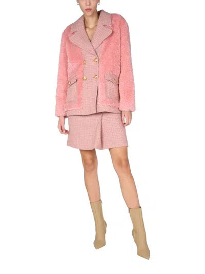Moschino Mat Jacket In Pink