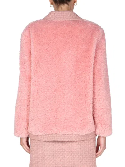 Moschino Mat Jacket In Pink