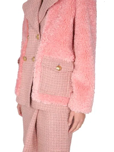 Moschino Mat Jacket In Pink