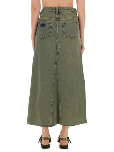 Ganni Maxi Skirt In Green