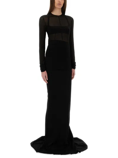 Rick Owens Maxi Skirt "lido" In Black