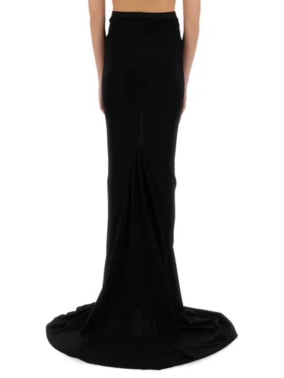 Rick Owens Maxi Skirt "lido" In Black