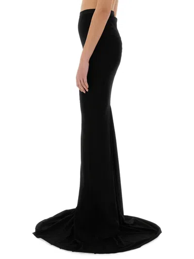 Rick Owens Maxi Skirt "lido" In Black