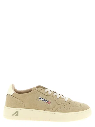 Autry Classic Low-top Sneakers With Suede Finish In Brown