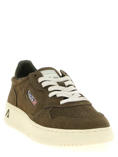Autry Low Top Suede Sneakers With Contrast Sole