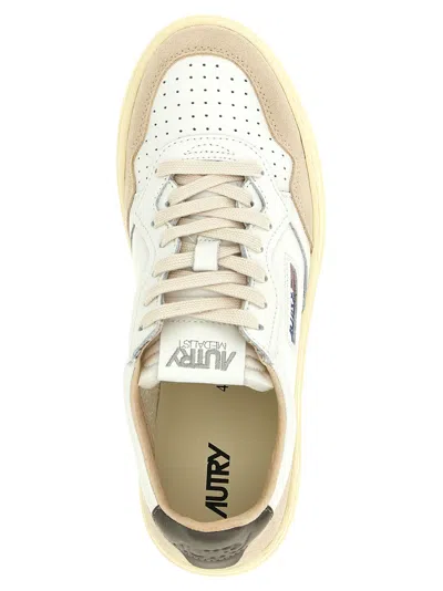 Autry Medalist Low-top Sneakers With Suede Accents In White