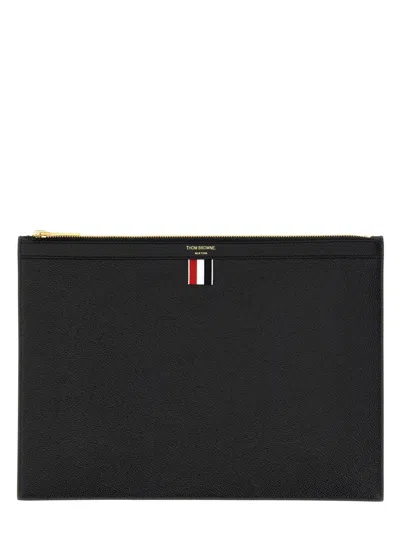 Thom Browne Medium Document Holder With Iconic Logo