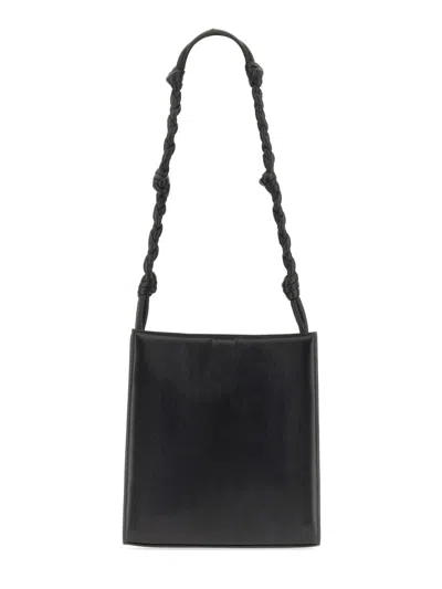Jil Sander Tangle Medium Black Leather Shoulder Bag