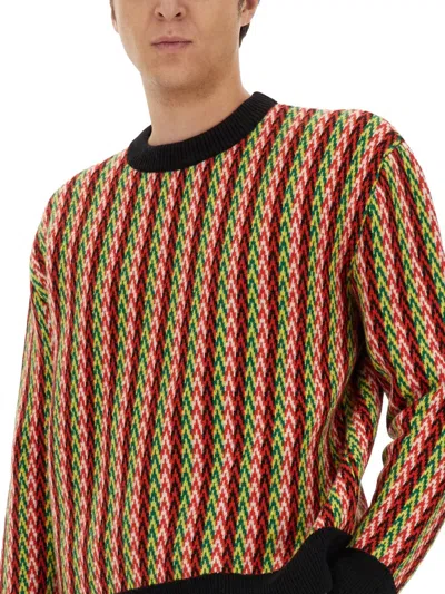 Lanvin Chevron-motif Jumper In Multi